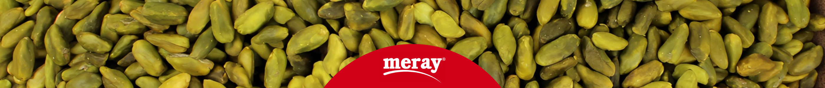 meray Banner mit hautlosen & geschälten premium Pistazienkernen