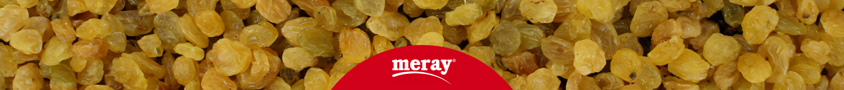 meray Banner mit getrockneten goldenen Rosinen