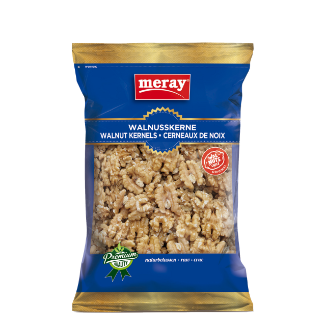 150g Packung Meray naturbelassene Walnusskerne– Premium Qualität, gesunde Snacks mit hohem Vitamin E gehalt.