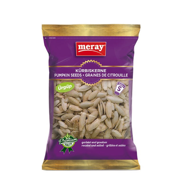 200g Packung mit Schaufenster Meray geröstete & gesalzene Kürbiskerne aus Ürgüp