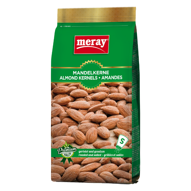 300g Packung Meray geröstete und gesalzene Mandelkerne – Premium Qualität, gesunde Snacks mit hohem Proteingehalt