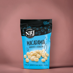NRJ Macadamia Nüsse, geröstet und gesalzen.