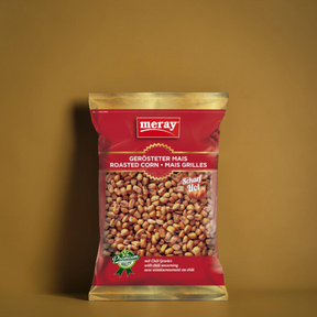 Rote-Golde Premium Packung mit 150 gramm gerösteten Maiskörnern mit Chili Würzung. 