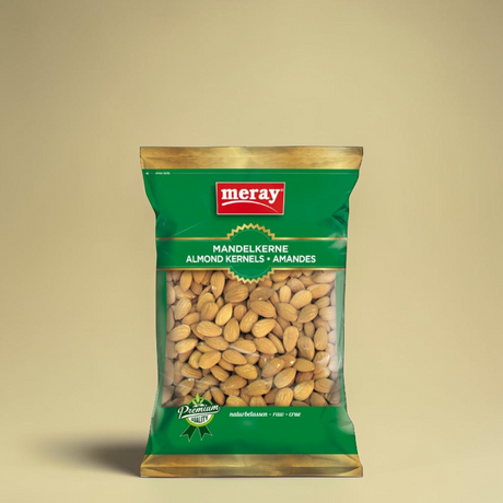 225g Packung Meray naturbelassene Mandelkerne – Premium Qualität, gesunde Snacks mit hohem Proteingehalt