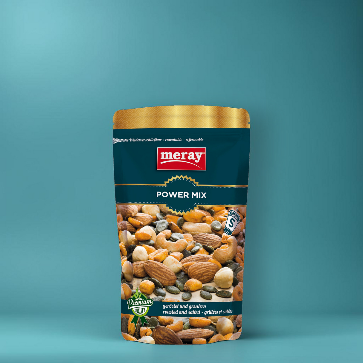 (1 Karton / 12 Stück) meray® POWER MIX geröstet & gesalzen