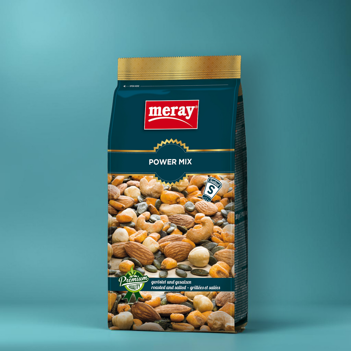 (1 Karton / 12 Stück) meray® POWER MIX geröstet & gesalzen